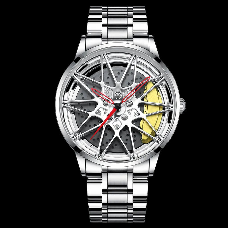 Forged Series Yellow Caliper Edition performance-inspired black dial watch