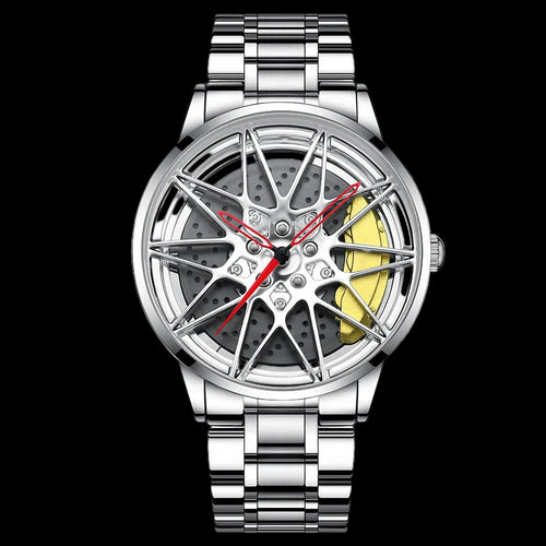 Forged Series Yellow Caliper Edition performance-inspired black dial watch