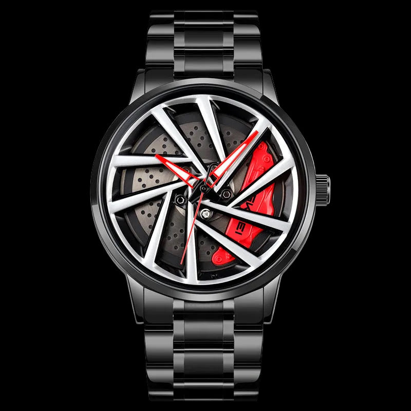 R-Spec Chronos Black Edition sleek black dial sports watch design